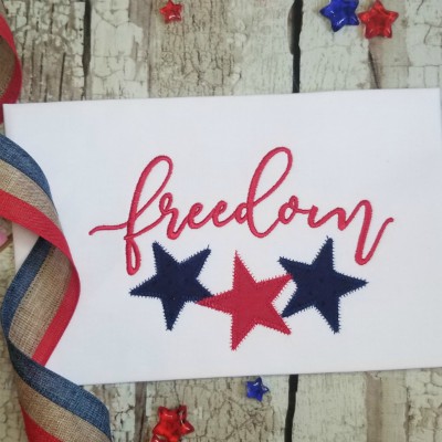 freedom 4th of july applique